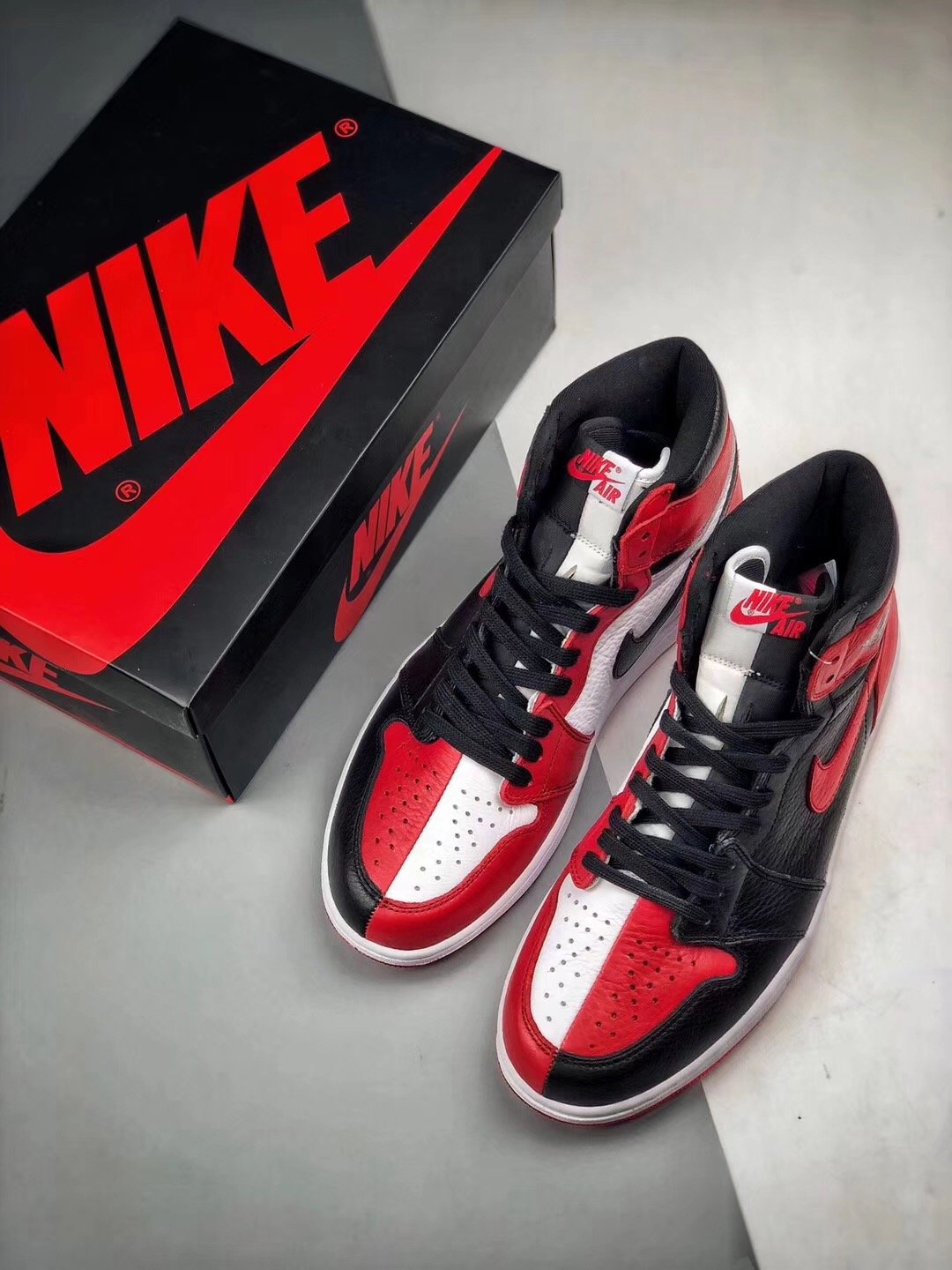 jordan 1 retro high og nrg &acirc;��h2h&acirc;�� blackwhite-university red