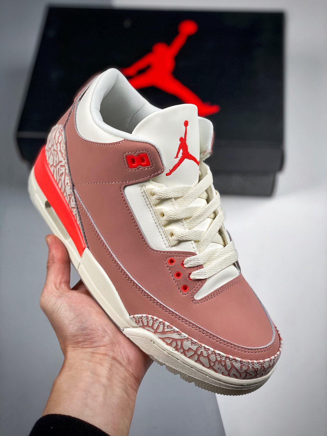 jordan 3 sailrust pink-white-crimson