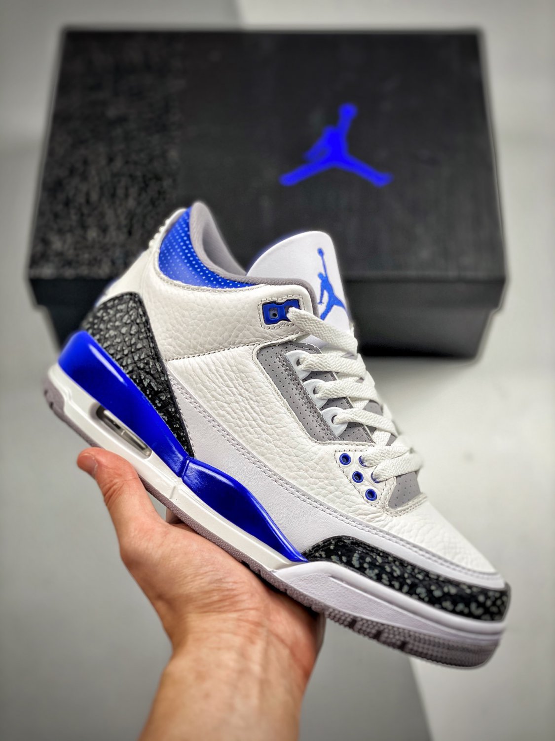 jordan 3 whiteblack-cement grey-racer blue