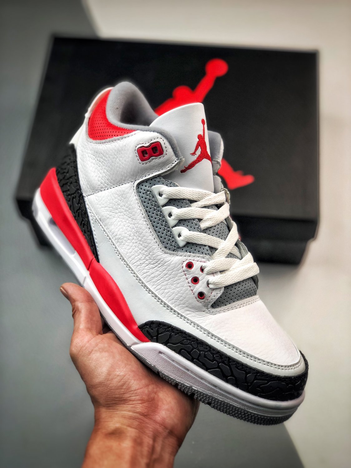 jordan 3 whitefire red-silver-black