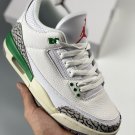 jordan 3 whitelucky green-varsity red-cement grey-sail