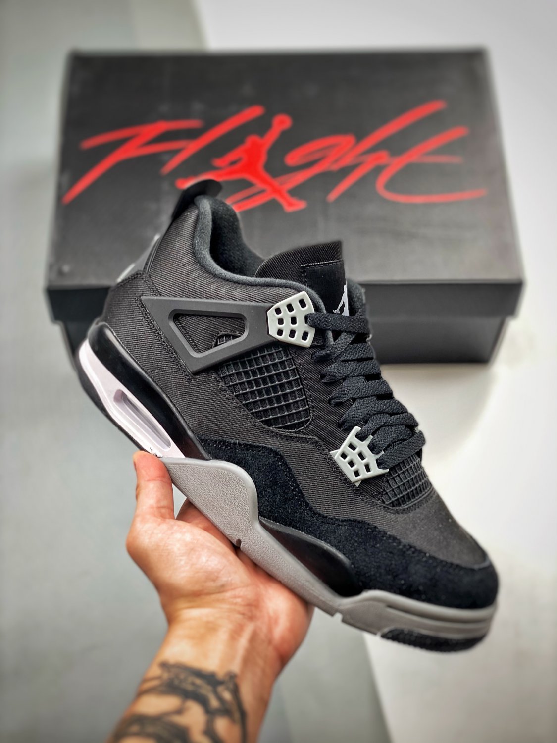 jordan 4 &Atilde;&cent;&Acirc;�&Acirc;�black canvas&Atilde;&cent;&Acirc;�&Acirc;� blacklight steel grey-white-fire red