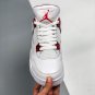jordan 4 whitemetallic silver-university red