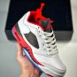 jordan 5 low whitefire red-black 819171-101