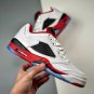 jordan 5 low whitefire red-black 819171-101