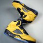 jordan 5 retro sp &acirc;��michigan&acirc;�� amarillocollege navy cq9541-704
