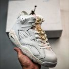 jordan 6 âgold hoopsâ whitesailmetallic goldbarely rose