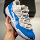 jordan 11 low âuncâ whiteuniversity blue 528895-106