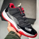 jordan 11 retro low ‘bred’ blacktrue red-white