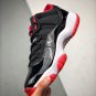 jordan 11 retro low &acirc;��bred&acirc;�� blacktrue red-white