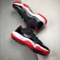 jordan 11 retro low &acirc;��bred&acirc;�� blacktrue red-white
