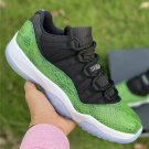 jordan 11 retro low blacknightshade-white-volt ice