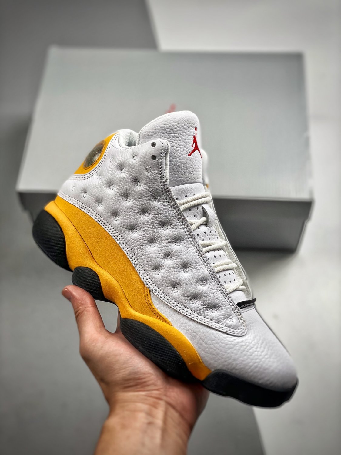 jordan 13 whiteuniversity red-del sol-black 414571-167 on