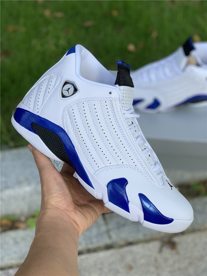 jordan 14 whitehyper royal-black 487471-104 on