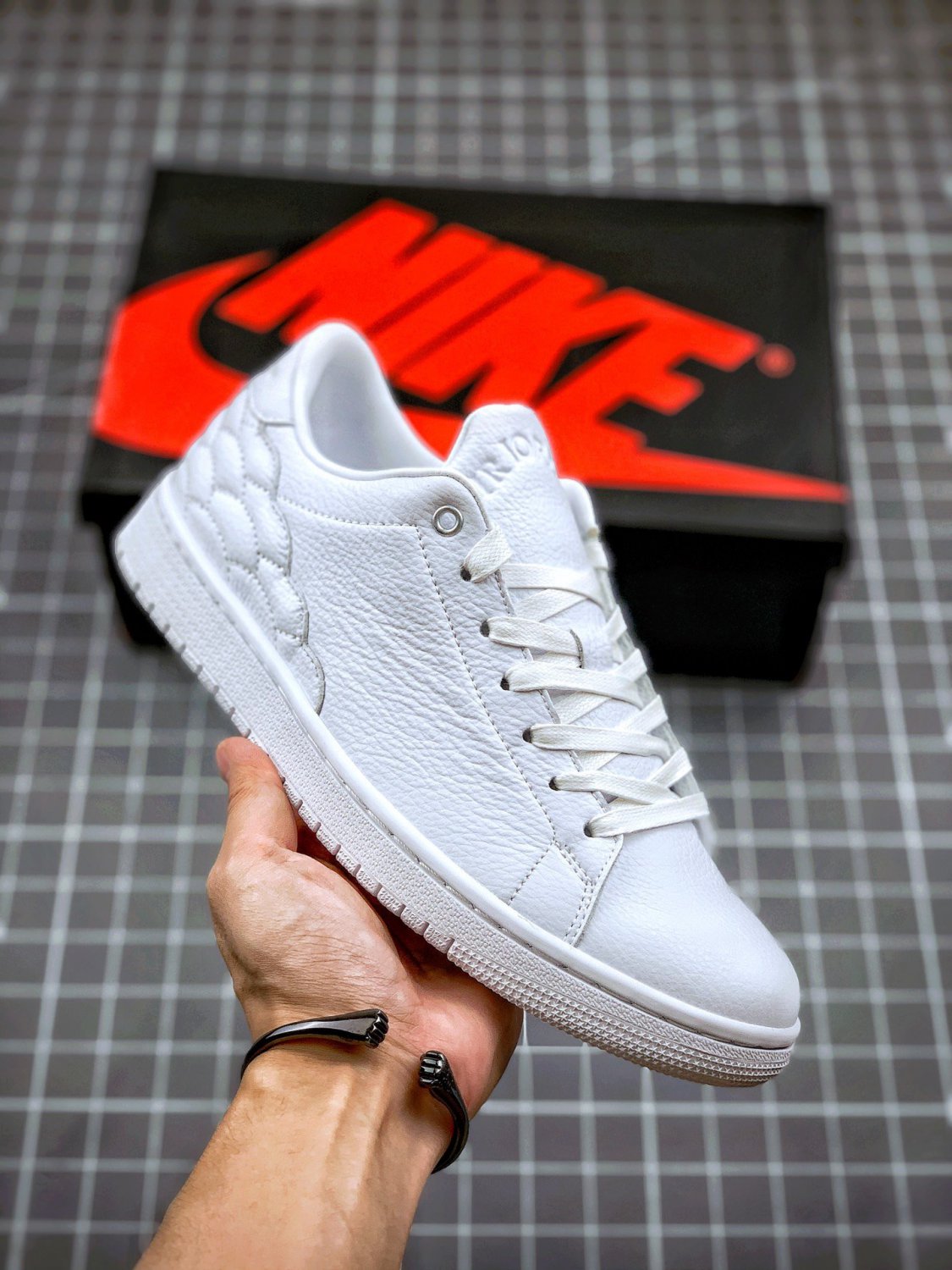 jordan centre court triple white