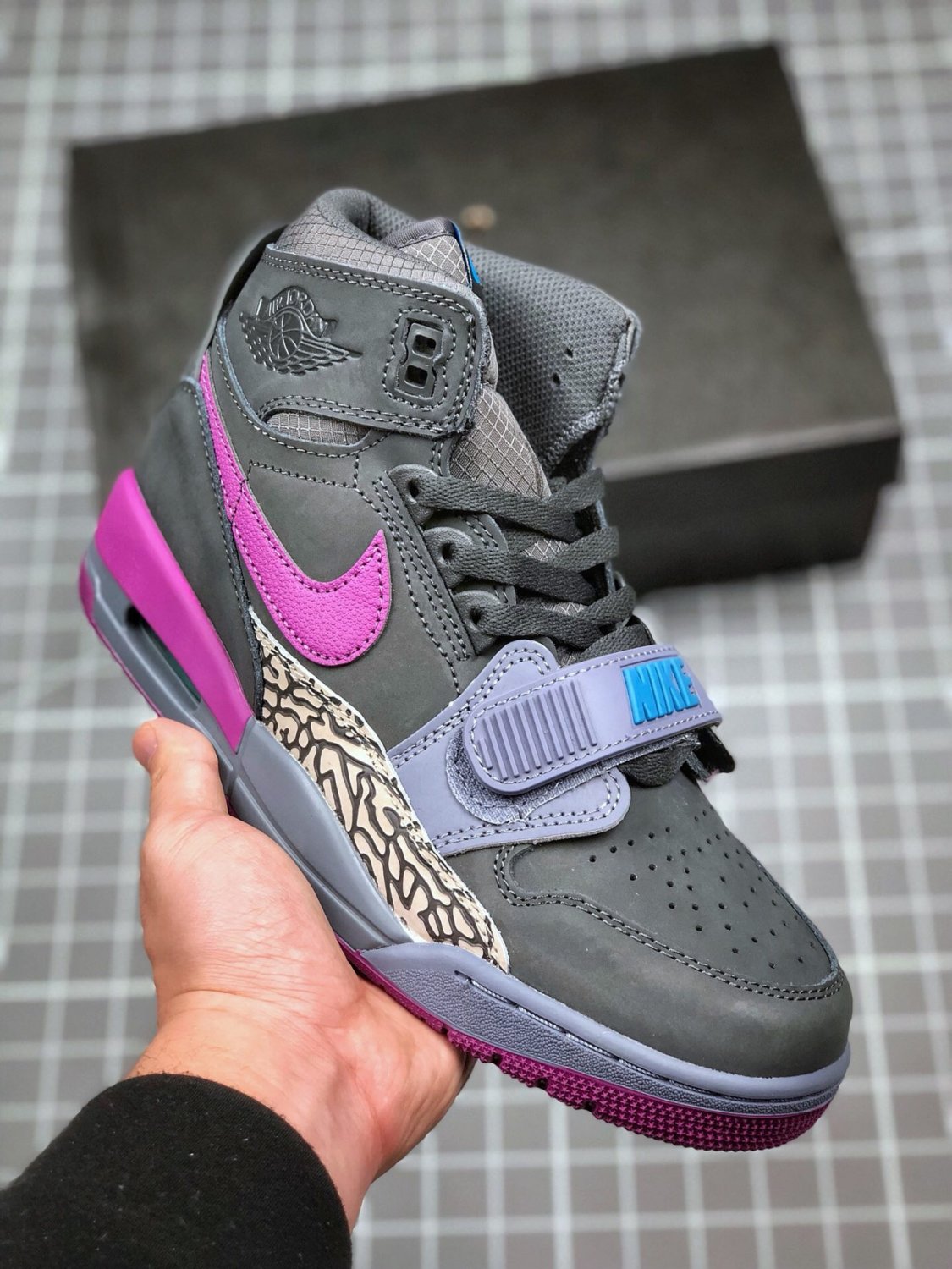 jordan legacy 312 dark grey purple av3922-005