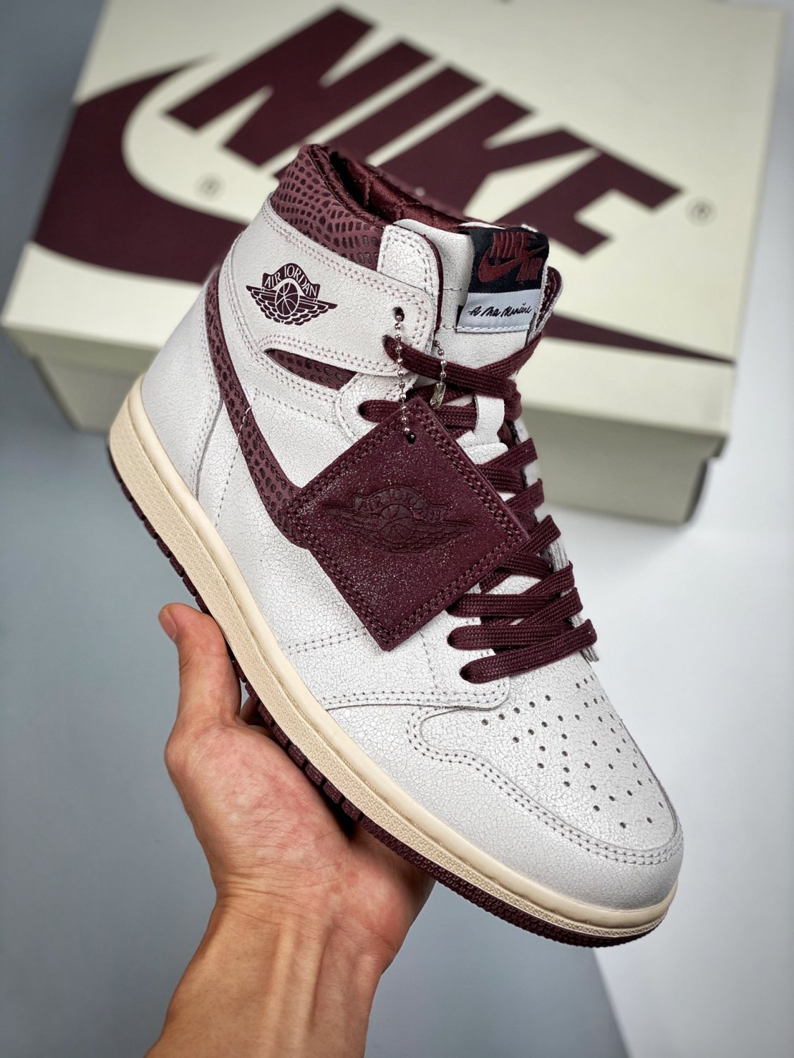 a ma maniere xjordan 1 high og sailburgundy crush
