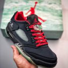 clot xjordan 5 low blackclassic jade-fire red-metallic silver