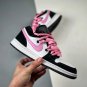 customjordan 1 low white black pink