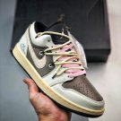 customjordan 1 low white brown