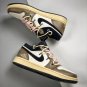 customjordan 1 low white brown black