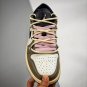 customjordan 1 low white brown black