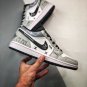 customjordan 1 low white grey black