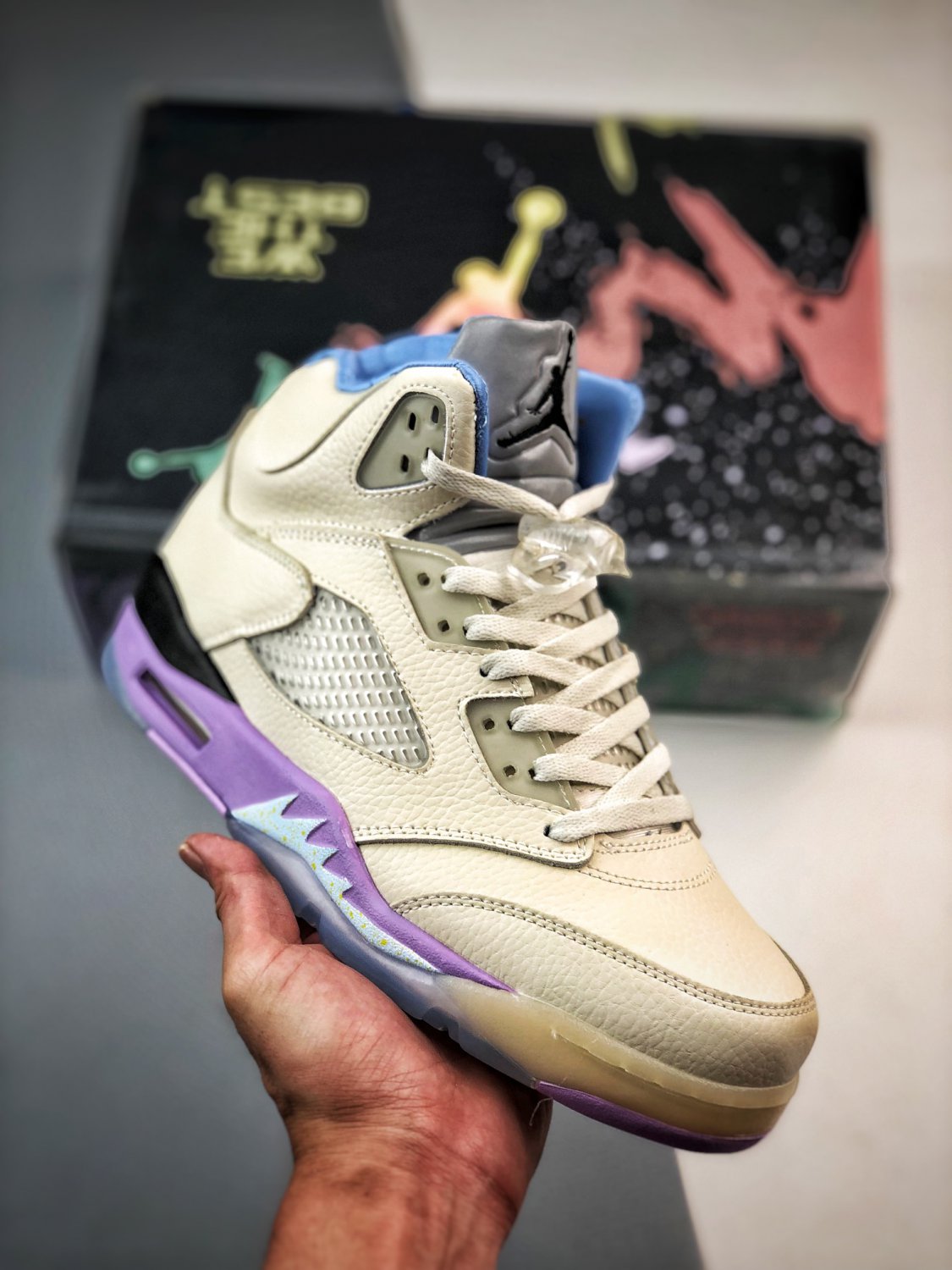 dj khaled xjordan 5 sailwashed yellow-violet star dv4982-175