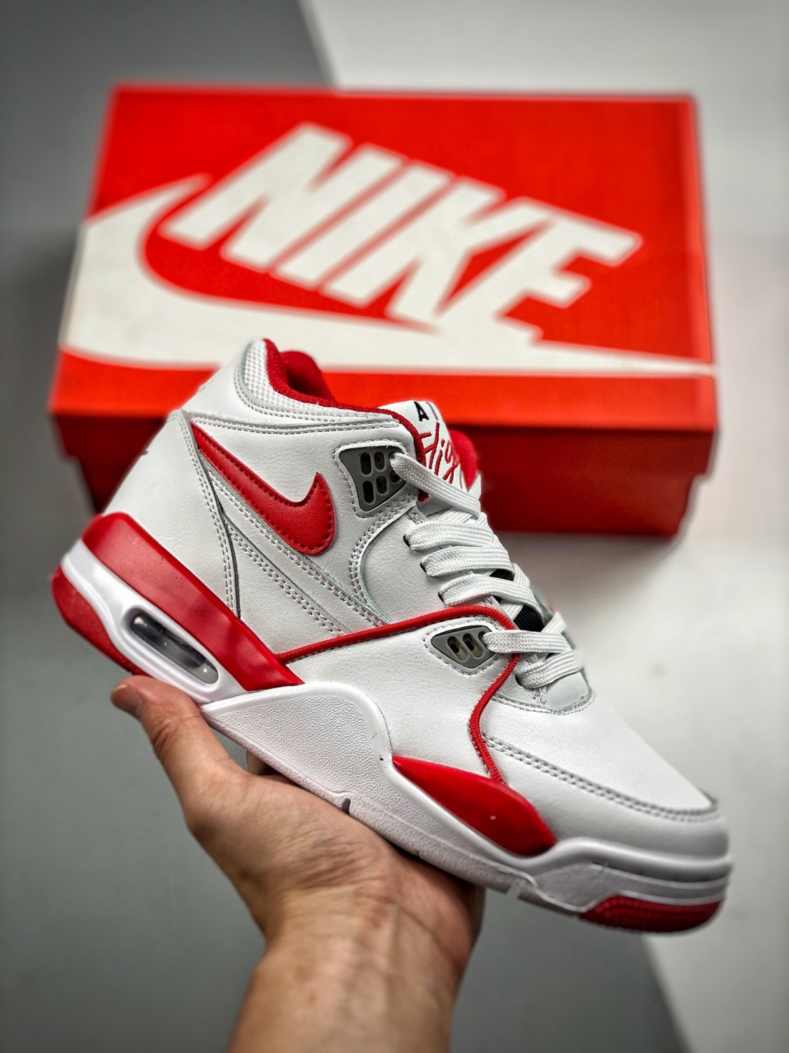 nikeflight 89 whiteuniversity red-black
