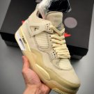 off-white xjordan 4 sailmuslin-white-black on