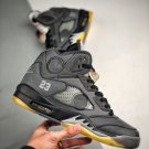 off-white xjordan 5 blackmuslin-fire red