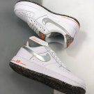 nike air force 1 crater whitemetallic silver-laser orange