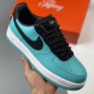 nike air force 1 low aqua black white