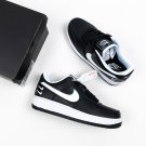 nike air force 1 low double swoosh black white