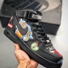 nike air force 1 mid nba logos black aq8017-001