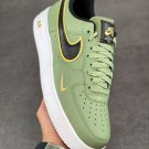 nike air force 1 oil greenmetallic gold swoosh da8481-300