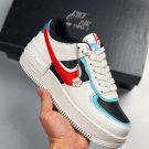 nike air force 1 shadow whitebleached aqua-black-chile red