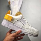 nike air force 1 type white gold yellow