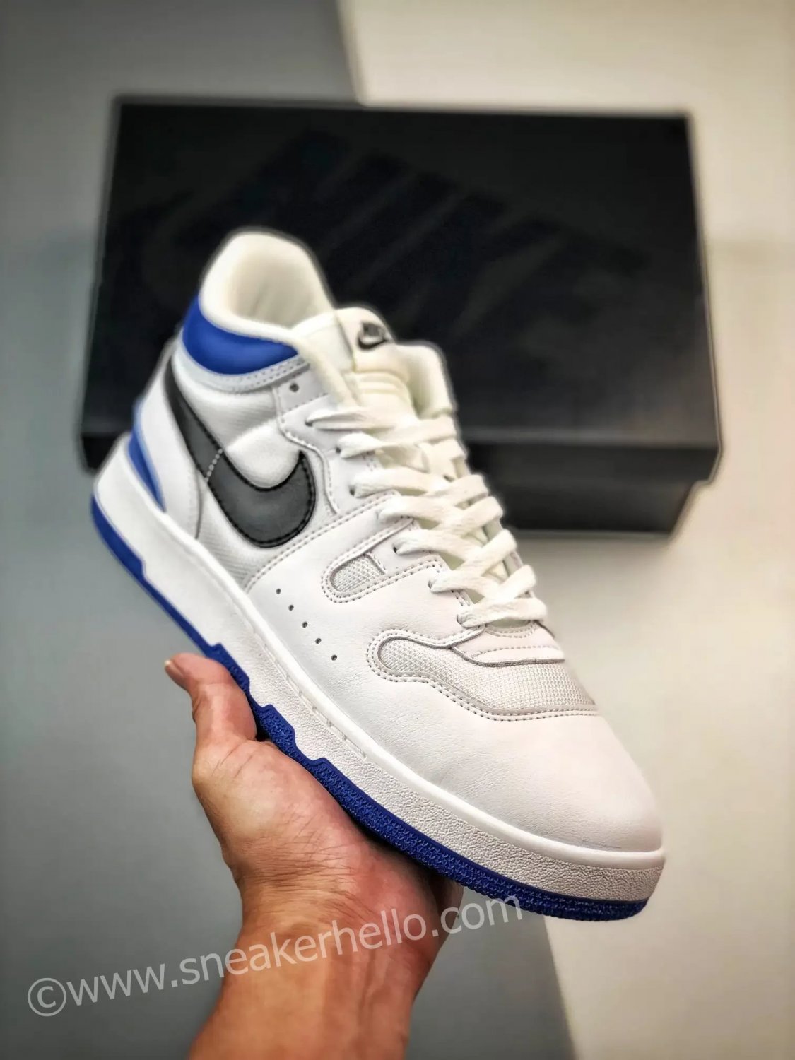 nike mac attack black white blue black