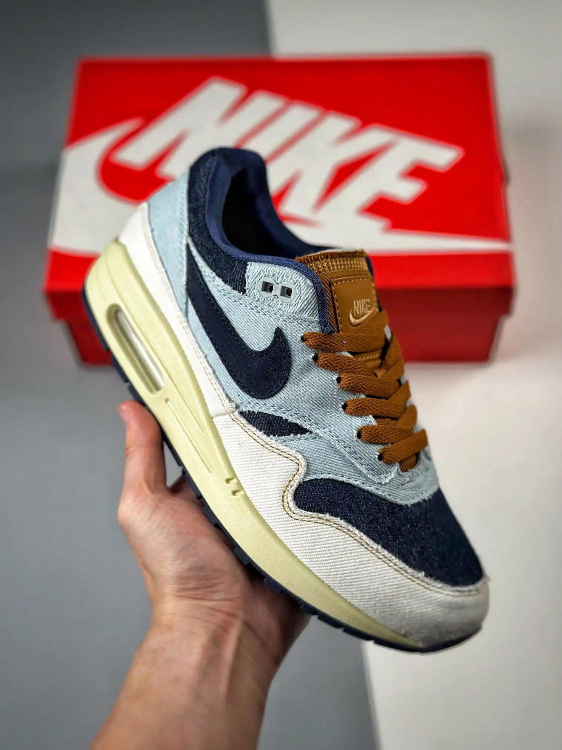 nike air max 1 auramidnight navy-pale ivory fq8900-440