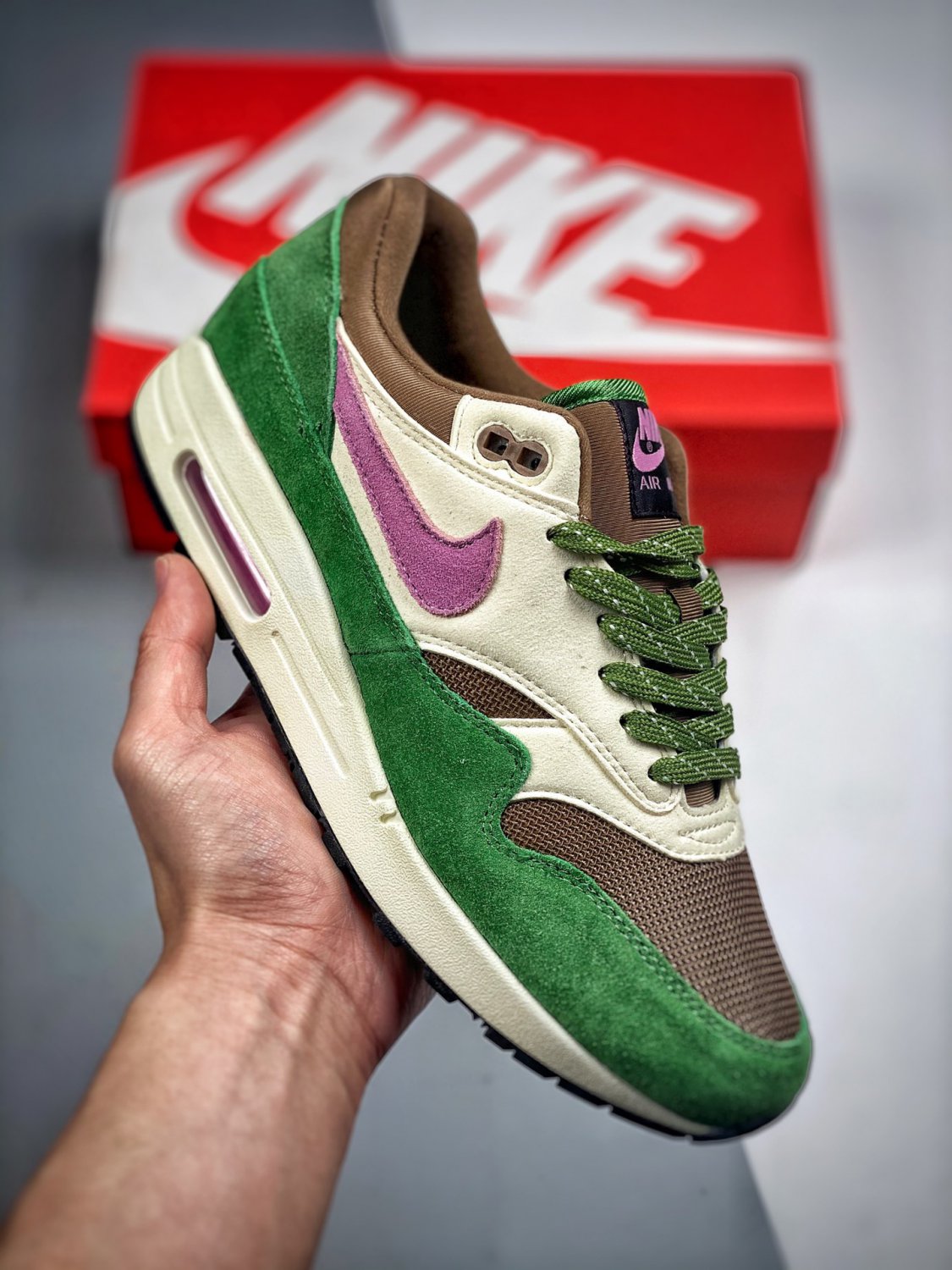 nike air max 1 treelinelight bordeaxdark driftwood dr9773-300