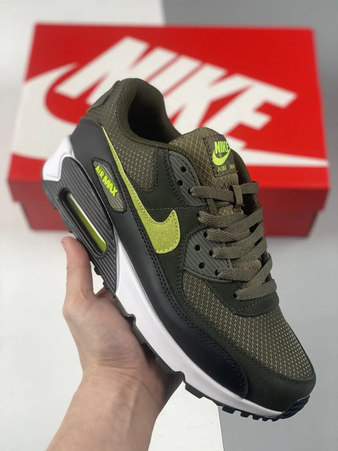 nike air max 90 sequoia medium olive dq4071-200