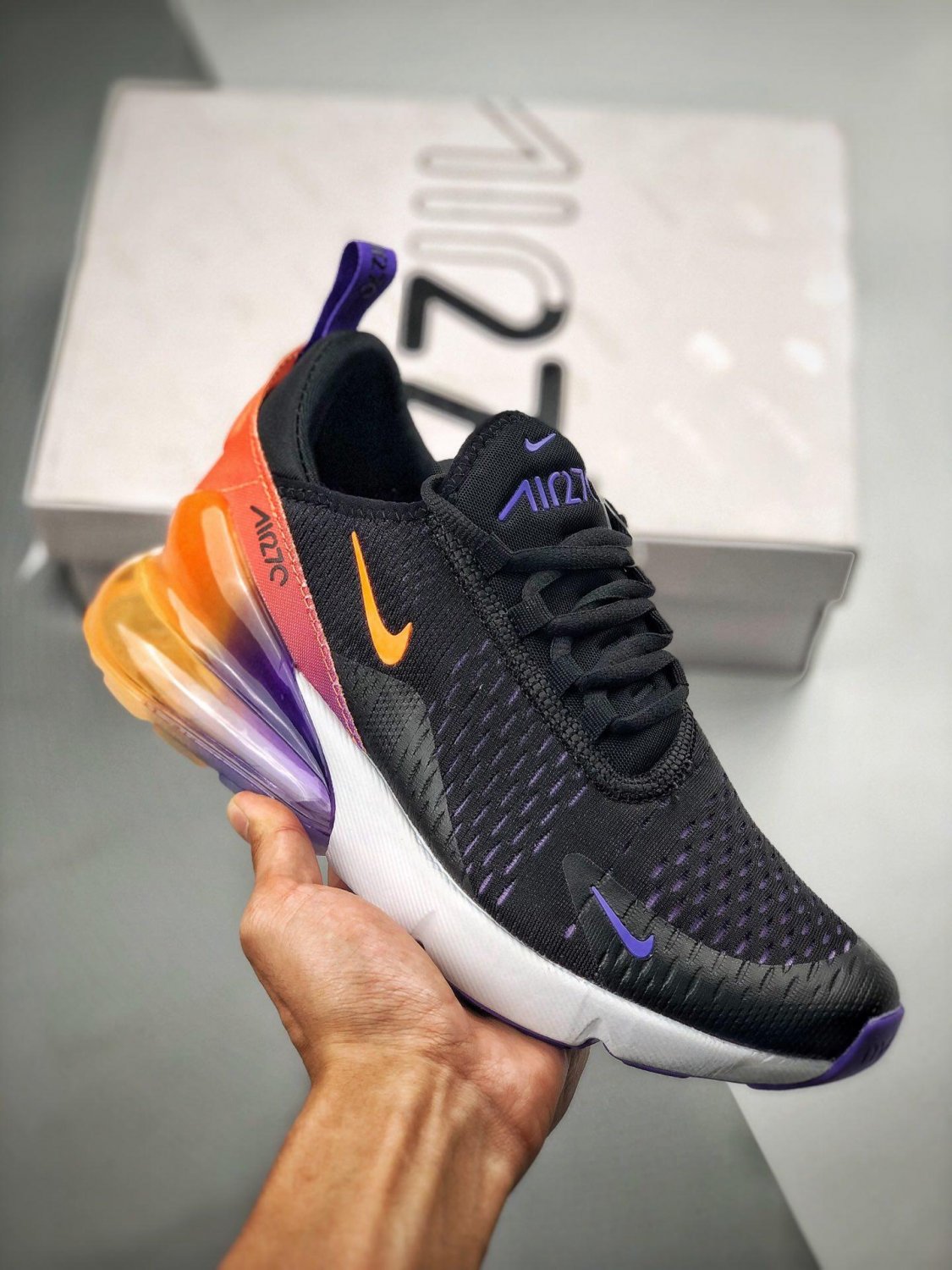 nike air max 270 &acirc;��phoenix suns&acirc;�� black purple cn7077-081