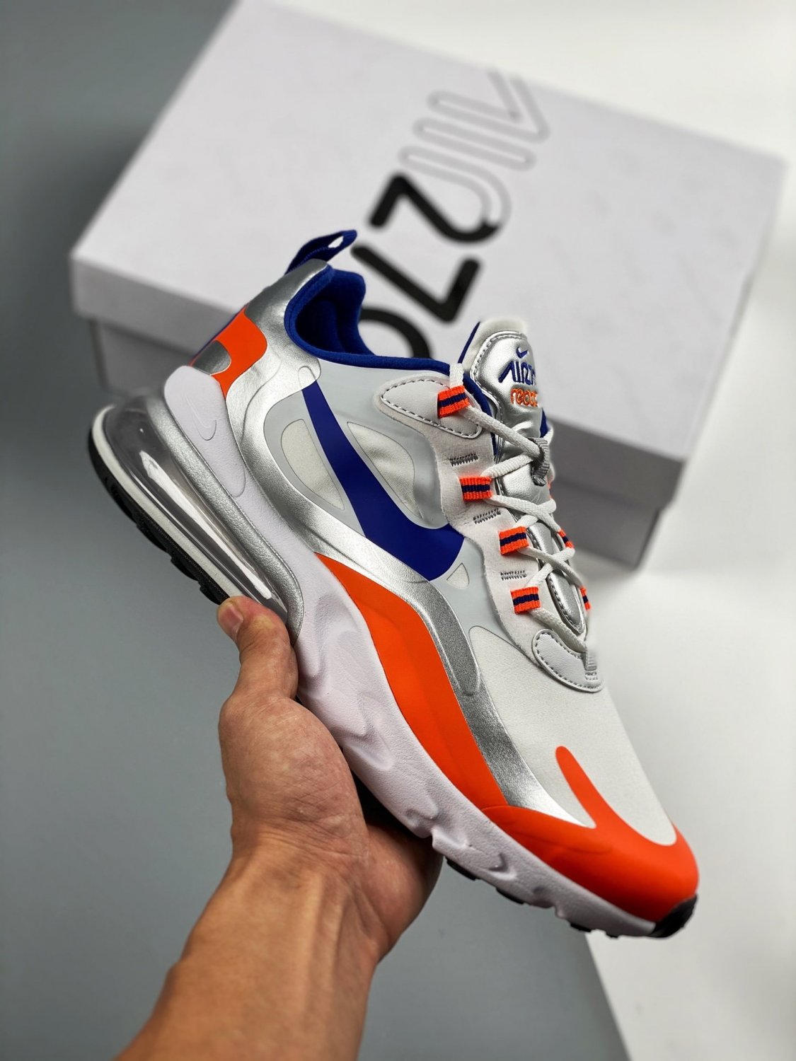 nike air max 270 react &acirc;��knicks&acirc;�� whiteracer blueflash crimson