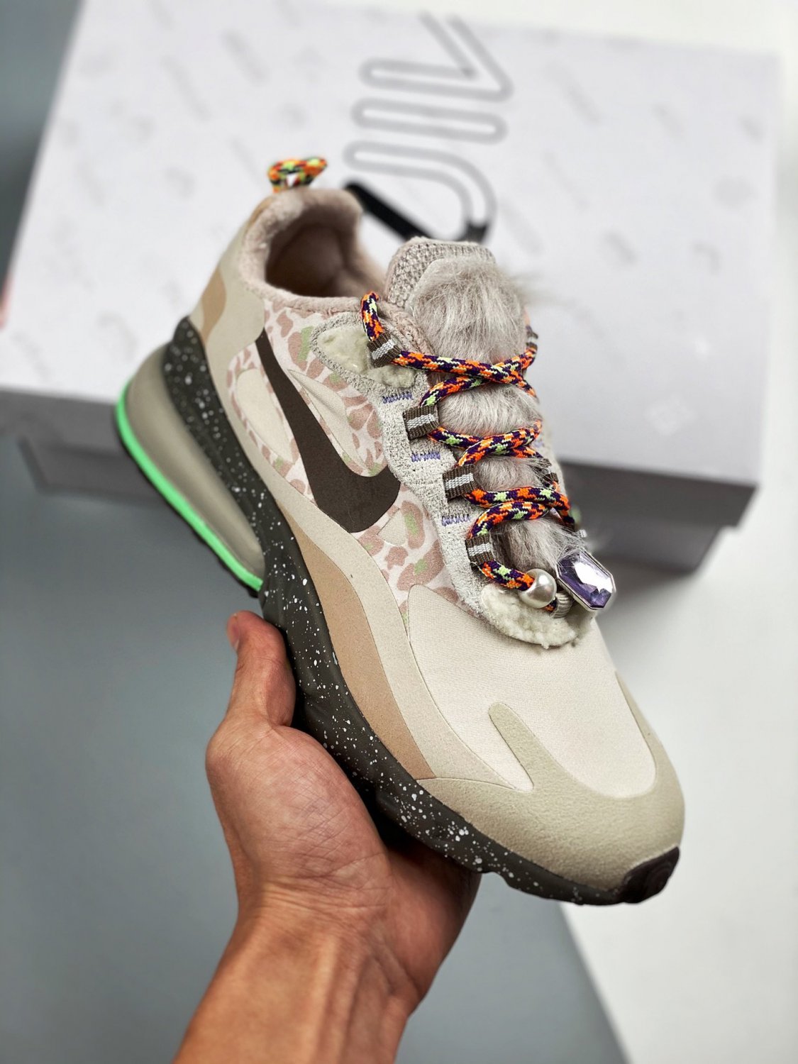 nike air max 270 react light tan baroque brown