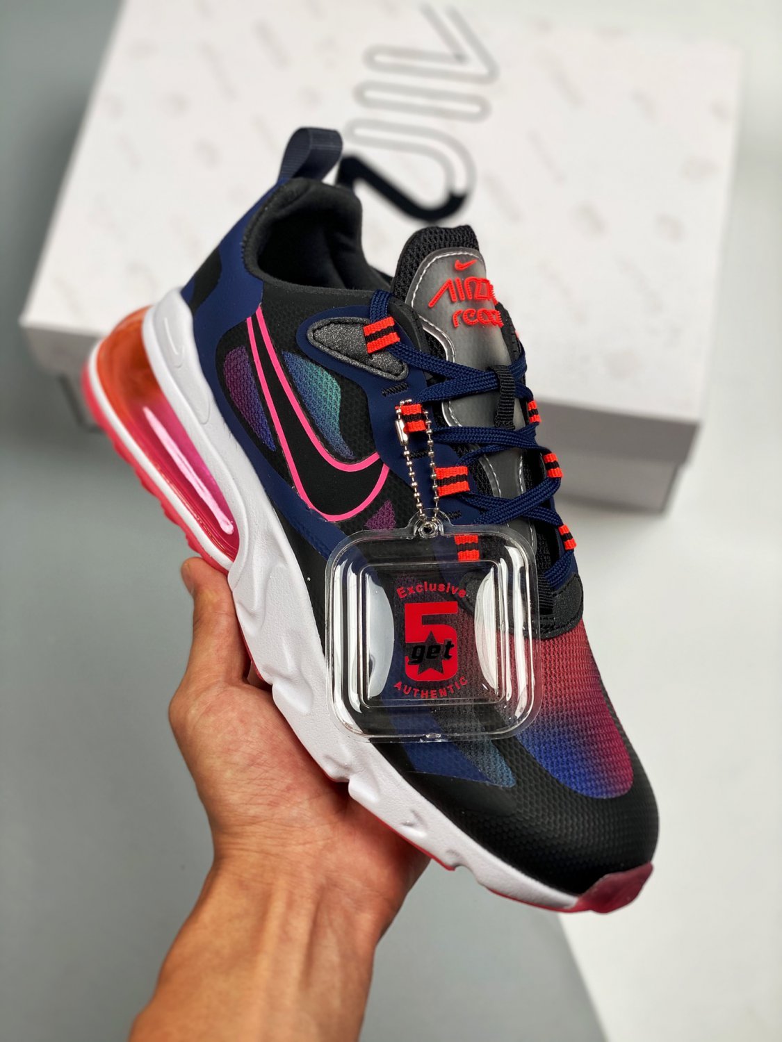 nike air max 270 react midnight navy hyper pink
