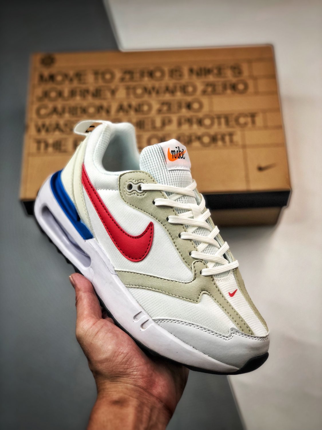 nike air max dawn forrest gump white blue red dm0013-100