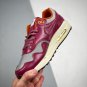 patta x nike air max 1 metallic silvernight maroon