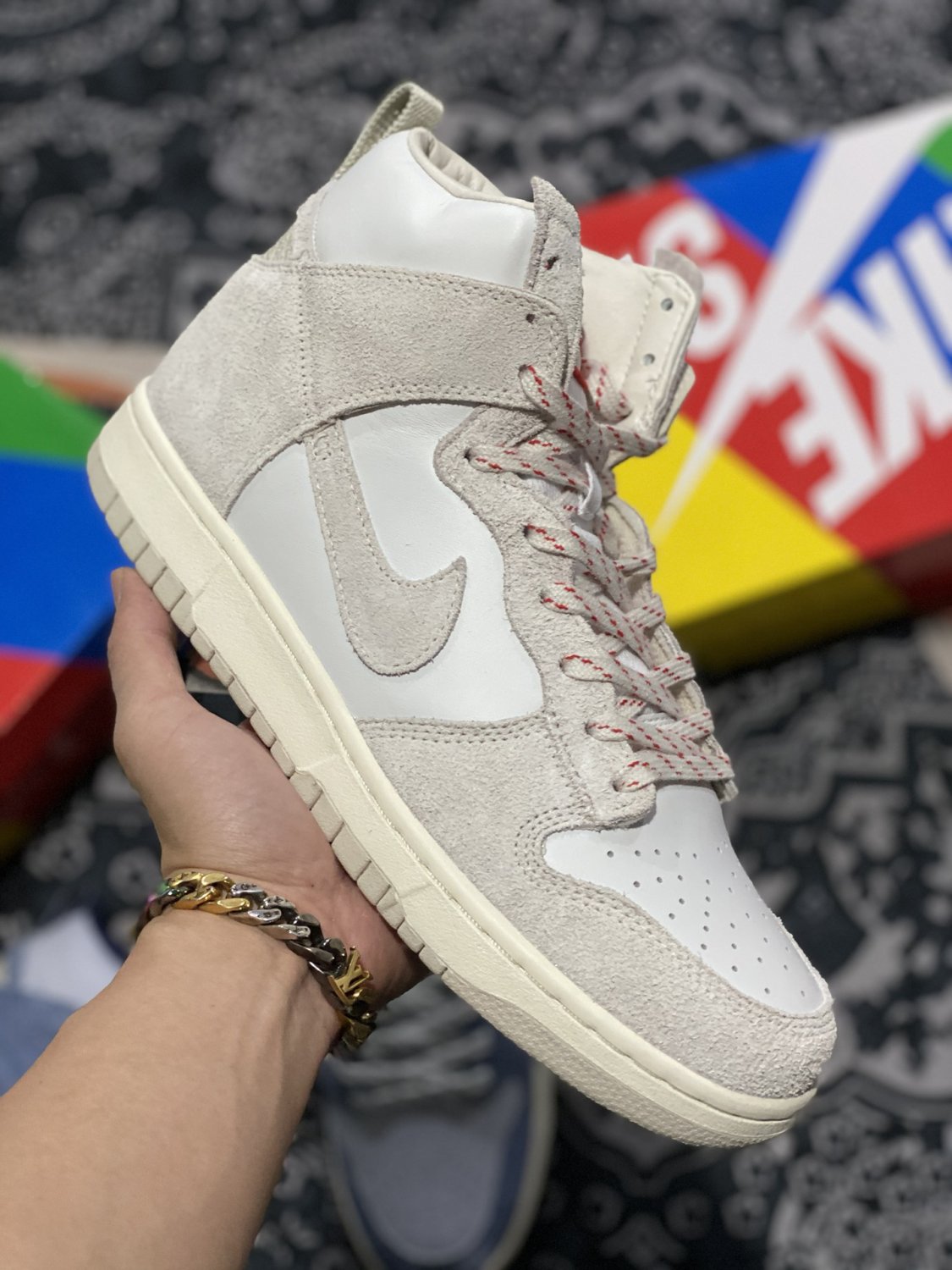 nike dunk high light orewood brown cw3092-100