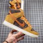 nike dunk high velvet browndark russet-dark curry-sail